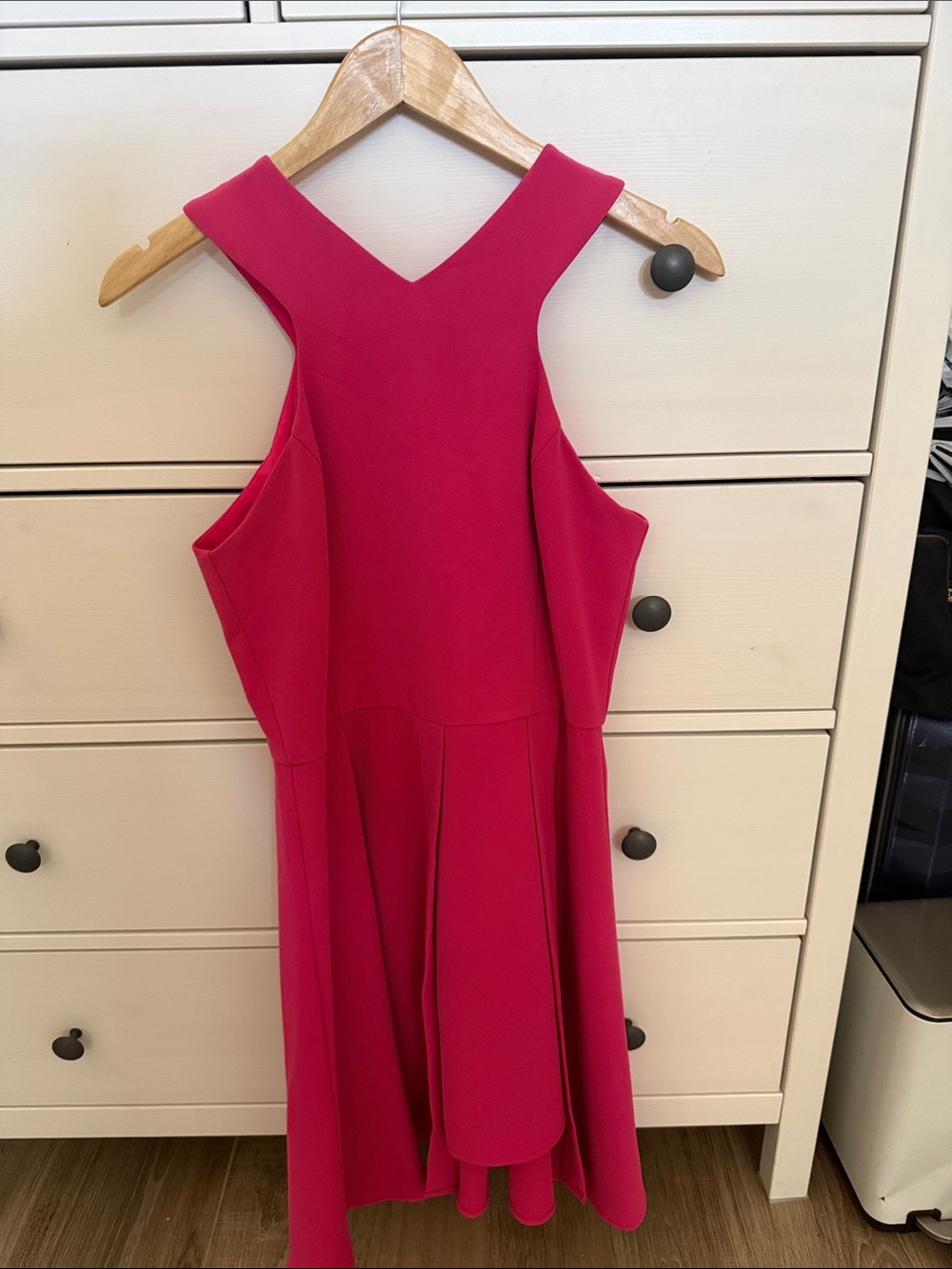 Adelyn Rae Hot Pink Sleeveless Fit & Flare Midi Dress
